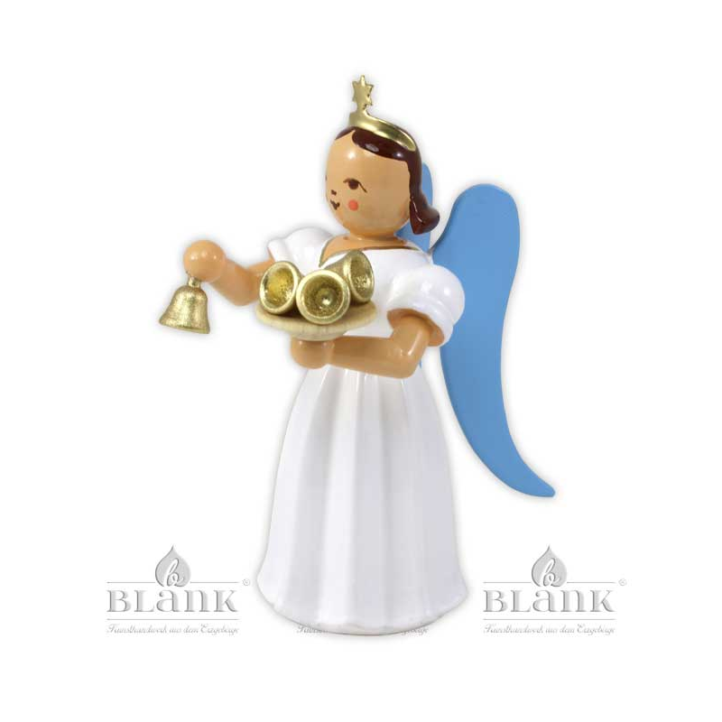 ELF-MF 009 Angel with Long Pleated Robe and Bells, coloured