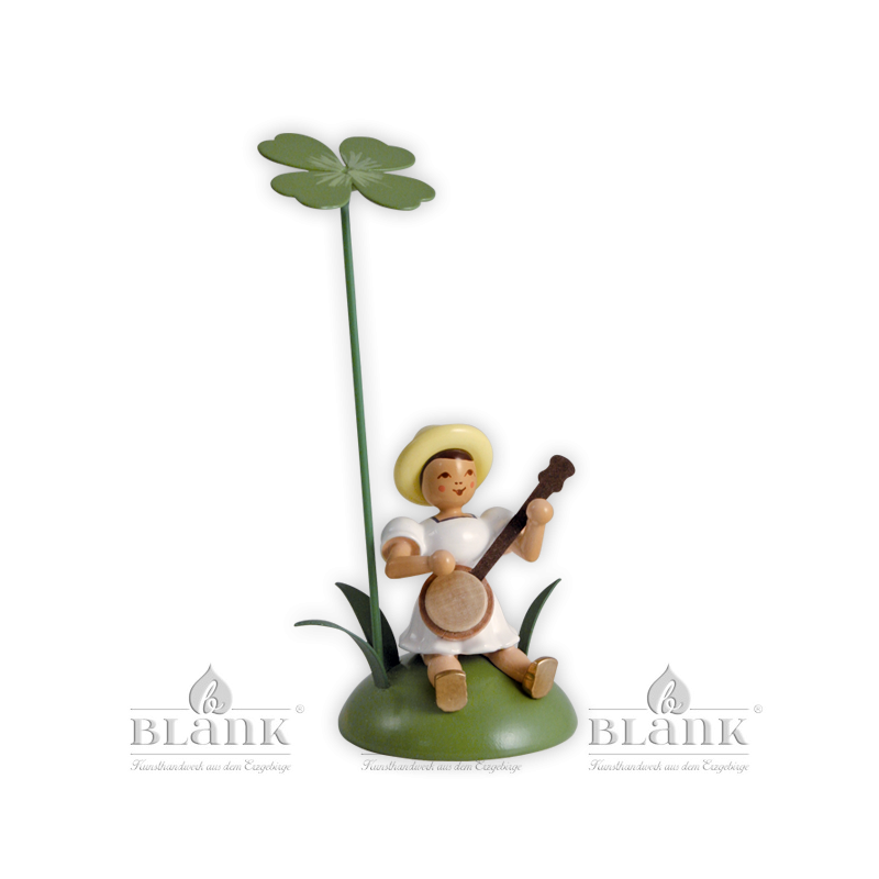 Flower Child with Clover and Banjo, sitting