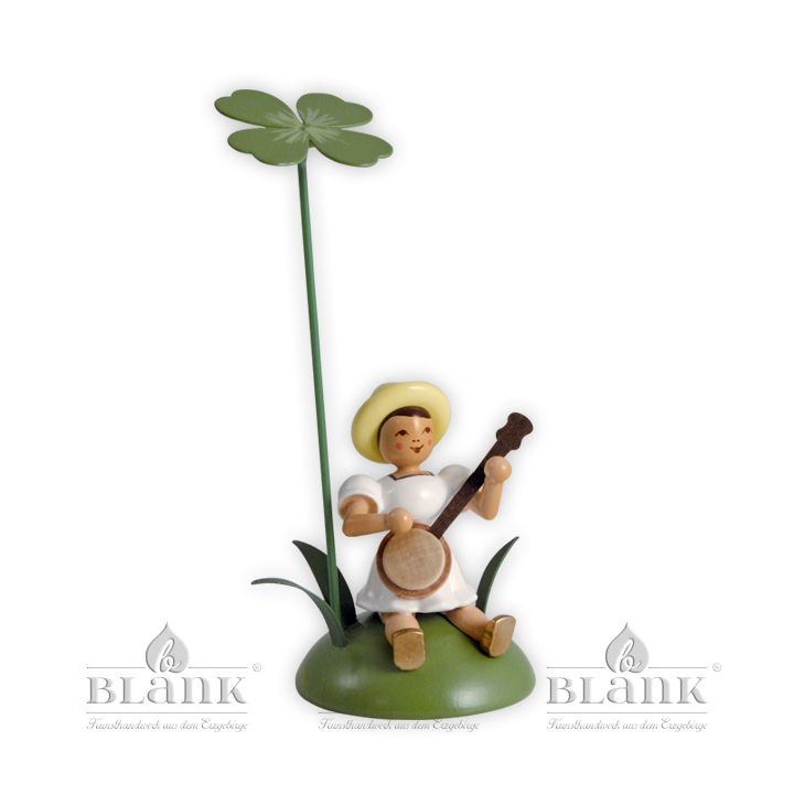 Flower Child with Clover and Banjo, sitting