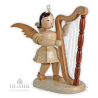 Angel with Short Pleated Skirt and Harp, 20 cm