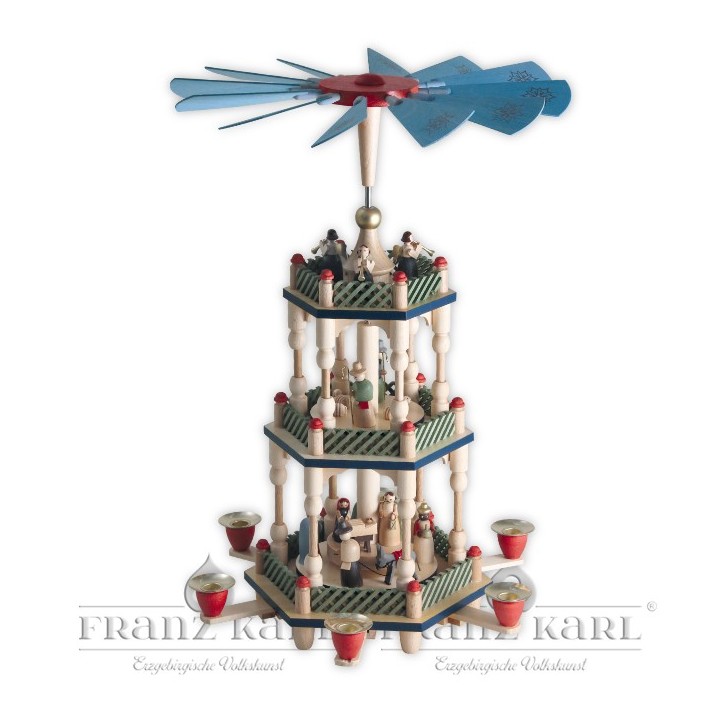 2620 B Pyramide Christi Geburt, bunt