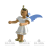 Sitting Angel with Short Pleated Skirt, without stool, coloured
