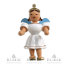 Sitting Angel with Short Pleated Skirt, without stool, coloured