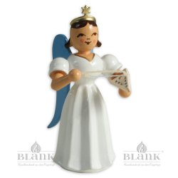 ELF 080 Angel with Long Pleated Robe and Psalter, coloured