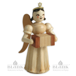 Angel with Long Pleated Robe and Accordion