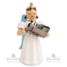 ELF-MF 011 Angel with Long Pleated Robe and Model Train, coloured