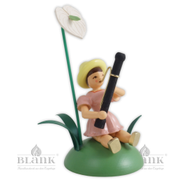 Flower Child with Anthurium and Bassoon, sitting