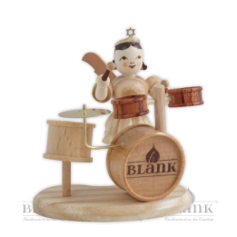 EK 082 Angel with Short Pleated Skirt and Drums