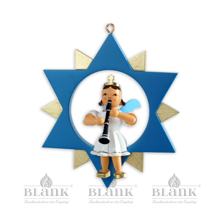 ESF 026 Angel in a Star with Clarinet, coloured