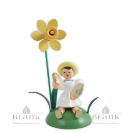 BKS 013 Blumenkind mit Narzisse und Becken, sitzend