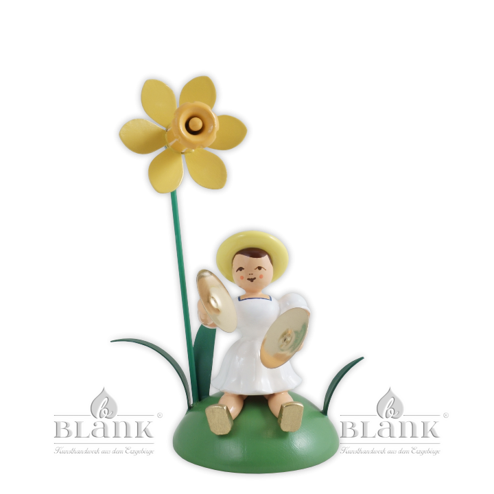BKS 013 Blumenkind mit Narzisse und Becken, sitzend