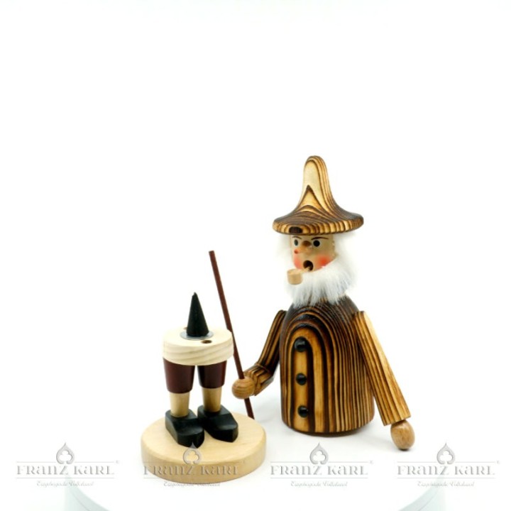 geöffnete Rauchfigur mit Räucherkerze (nicht enthalten)