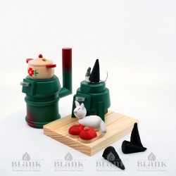 opened figure with incense cone