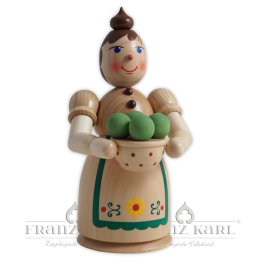 Rauchfrau mit Klößen, natur - 17 cm