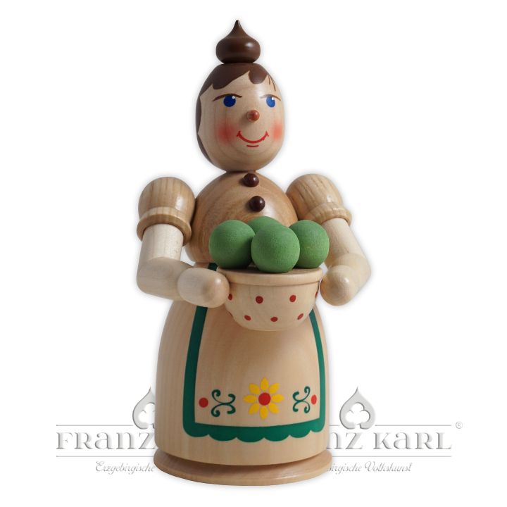 Rauchfrau mit Klößen, natur - 17 cm