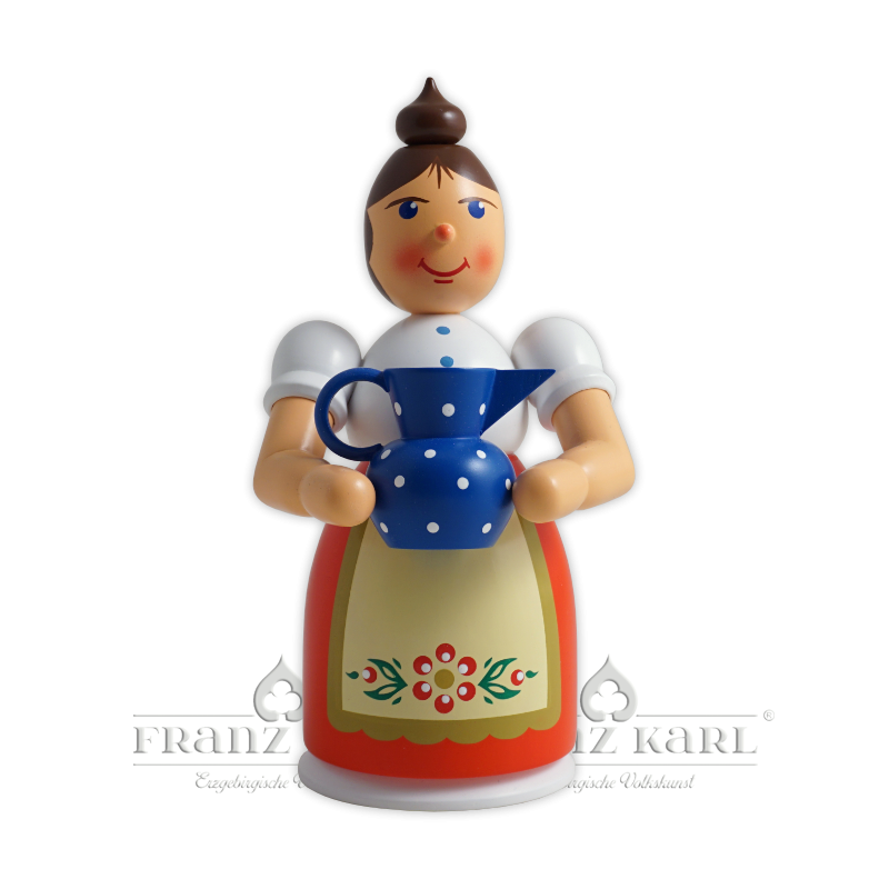 1192 Incense Smoking Woman with Apron and Jug