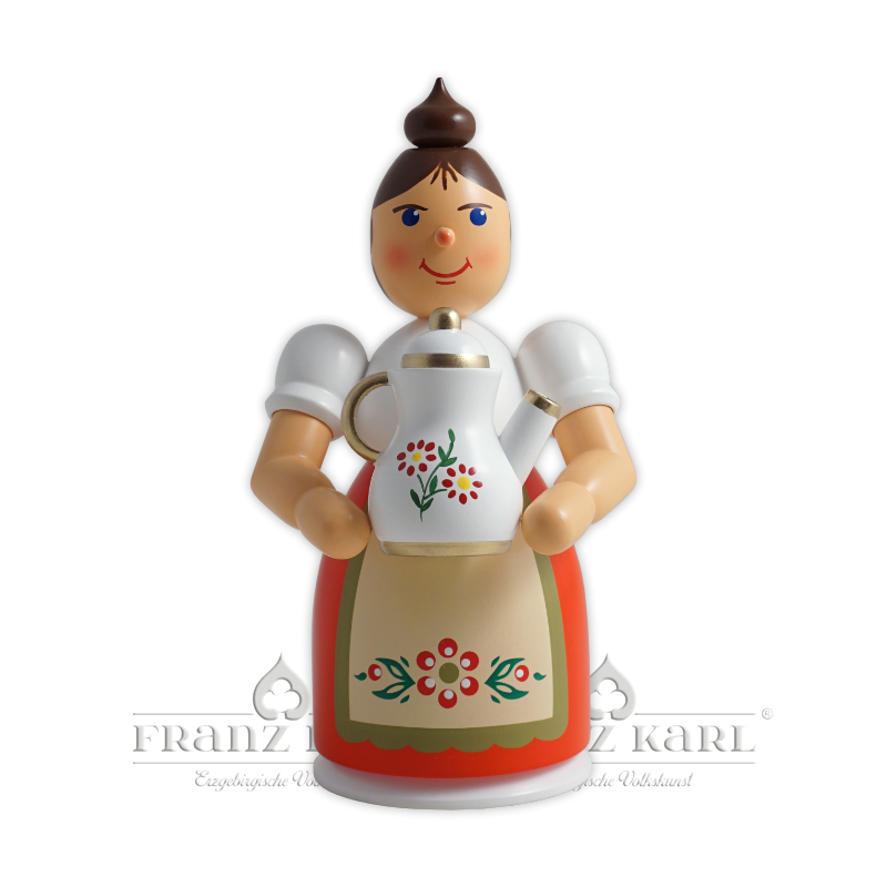 1193 Incense Smoking Woman with Apron and Pot