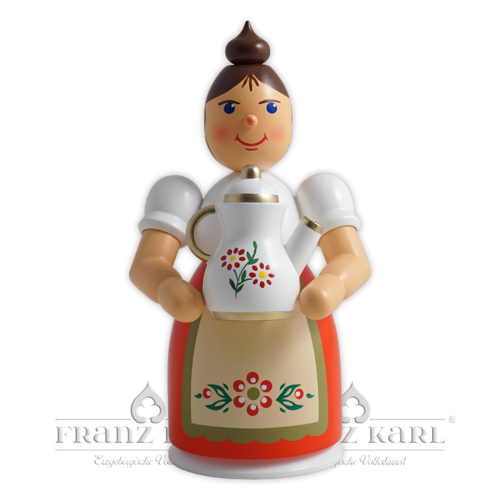 1193 Incense Smoking Woman with Apron and Pot