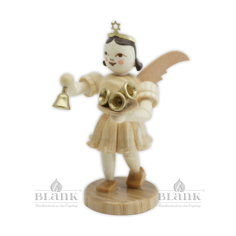 EK-M 009 Angel with Short Pleated Skirt and Bells