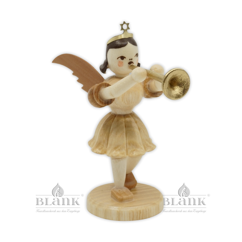 EK 018 Angel with Short Pleated Skirt and Trombone