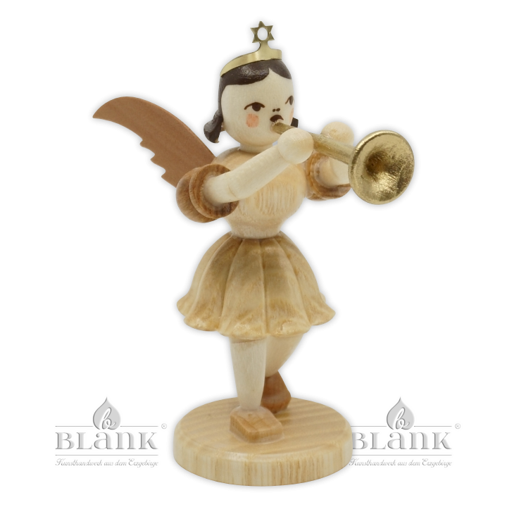 EK 018 Angel with Short Pleated Skirt and Trombone