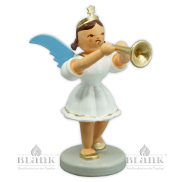 EKF 018 Angel with Short Pleated Skirt and Trombone, coloured