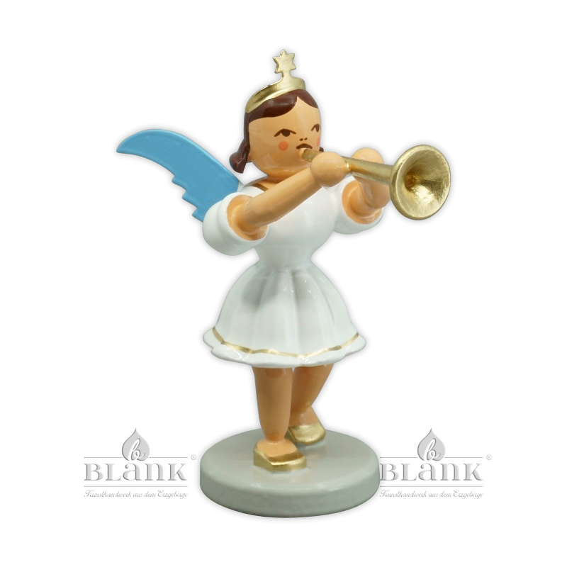 EKF 018 Angel with Short Pleated Skirt and Trombone, coloured