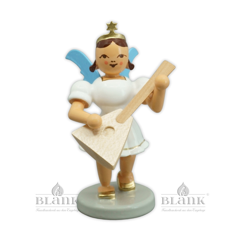 EKF 071 Angel with Short Pleated Skirt and Balalaika, coloured