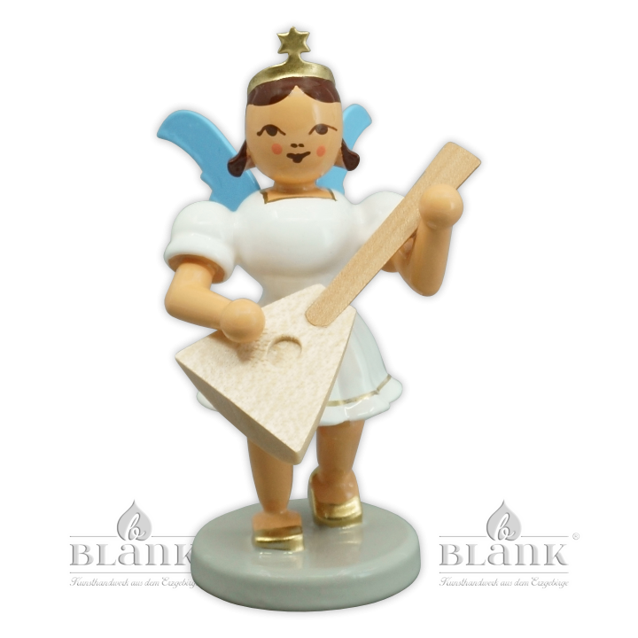 EKF 071 Angel with Short Pleated Skirt and Balalaika, coloured