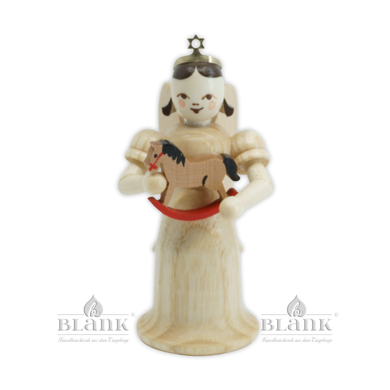 EL-M 008 Angel with Long Robe and Rocking Horse