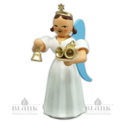ELF-MF 009 Angel with Long Pleated Robe and Bells, coloured