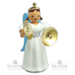 ELF 003 Angel with Long Pleated Robe and Cymbals, coloured