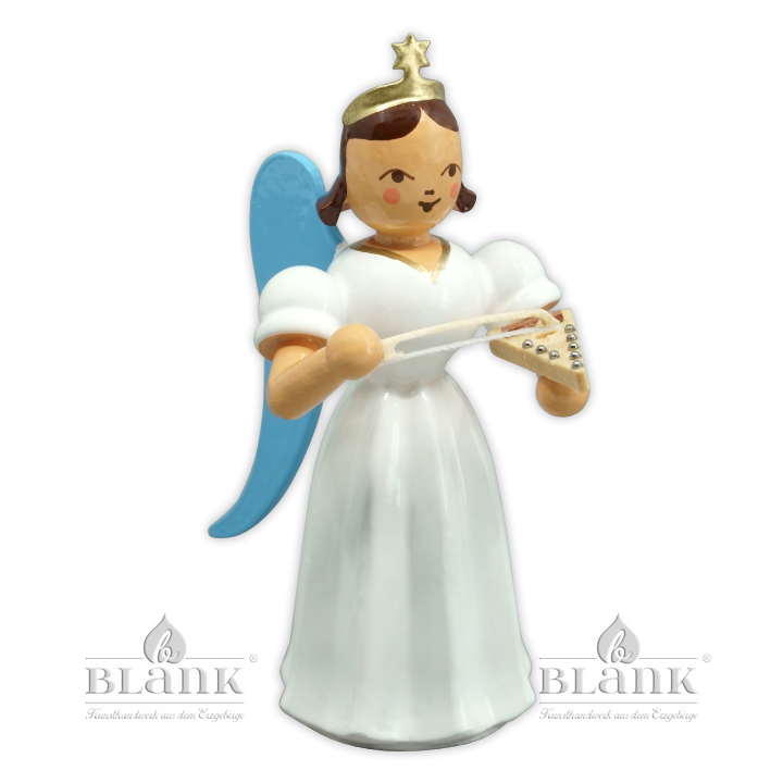 ELF 080 Angel with Long Pleated Robe and Psalter, coloured