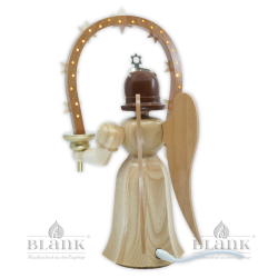 ELM 036 E Angel with Long Pleated Robe and Arch of Stars, 28 cm, electric