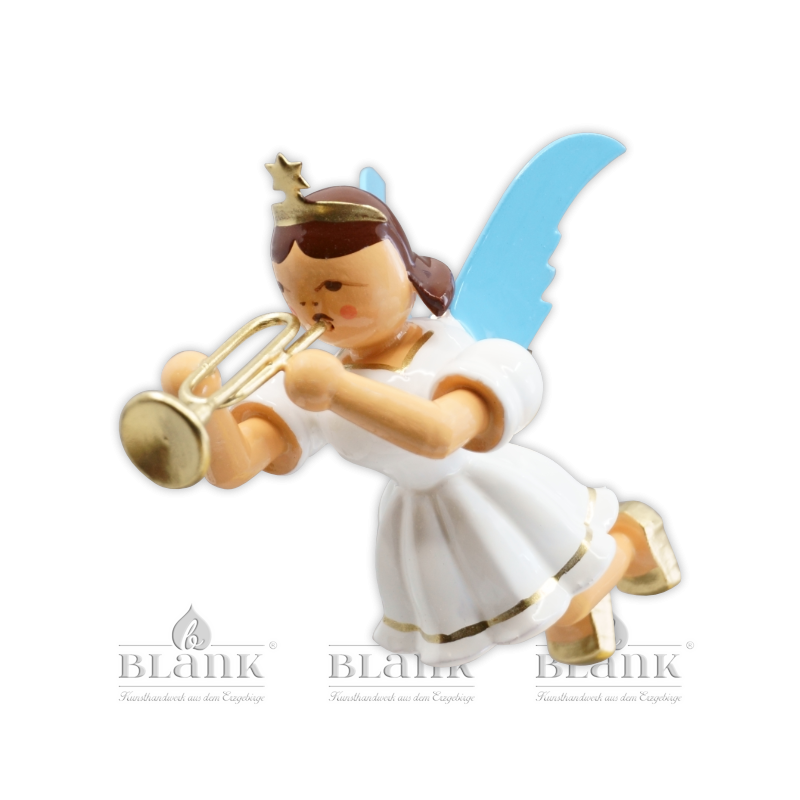 SEF 010 Hanging Angel with Trumpet, coloured