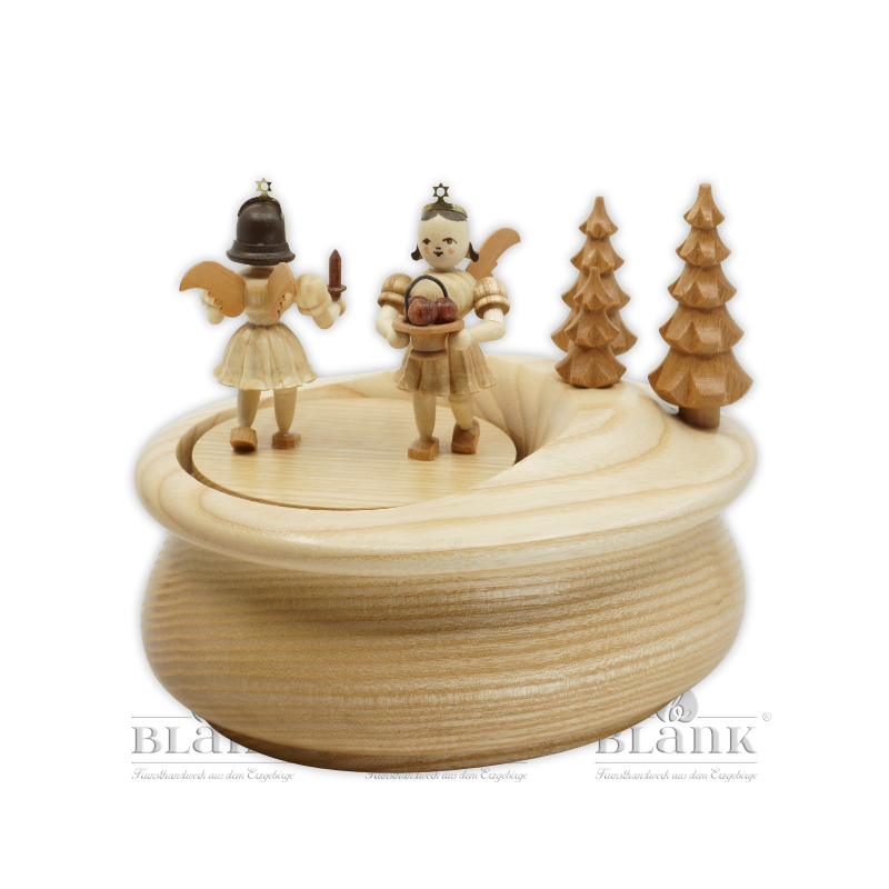 SP 020 Music box, with 2 gift givers, oval