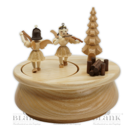 SP 021 Spieldose mit 2 Engeln, oval