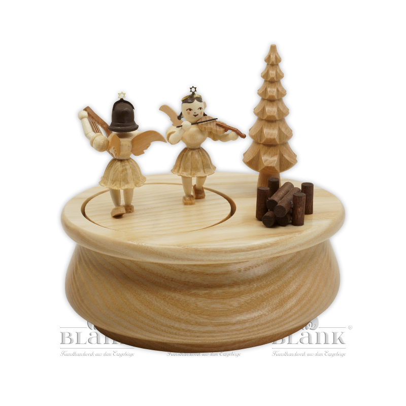 SP 021 Music box with 2 angels, oval