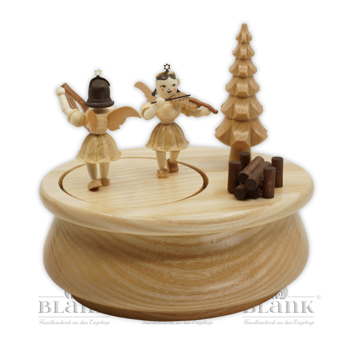 SP 021 Music box with 2 angels, oval