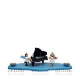 WOF 002-2 Cloud with Angel at Piano and Angel with Violin, coloured