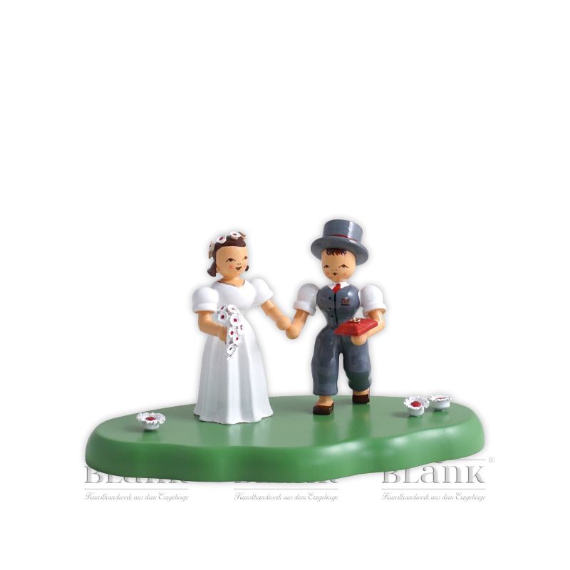 WOG 004-4 Bridal Couple on Cloud, coloured