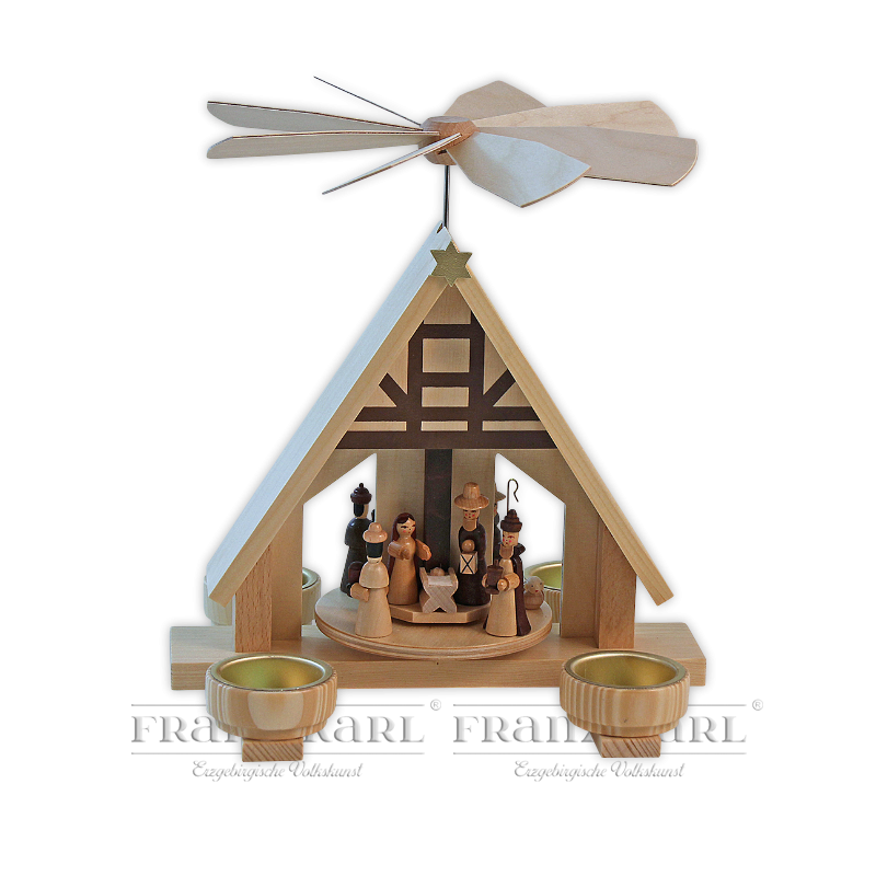 2400T Pyramid "Nativity" with tea-light holders