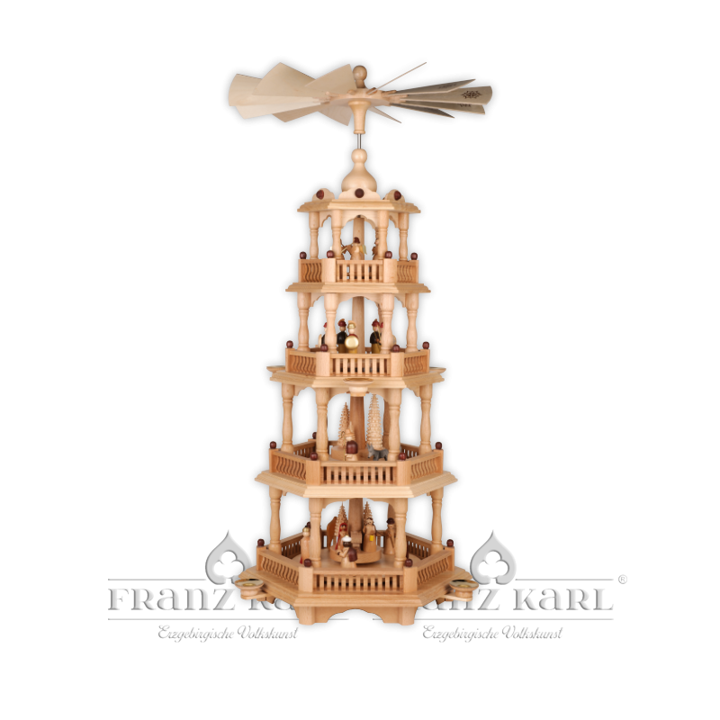 2670 Pyramid with baroque fence, 4 levels