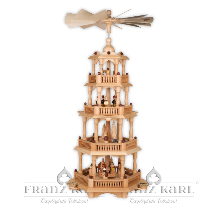 2670 Pyramid with baroque fence, 4 levels