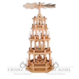 2670 Pyramid with baroque fence, 4 levels, electric
