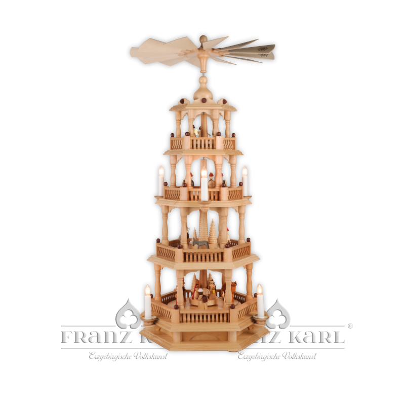 2670 Pyramid with baroque fence, 4 levels, electric