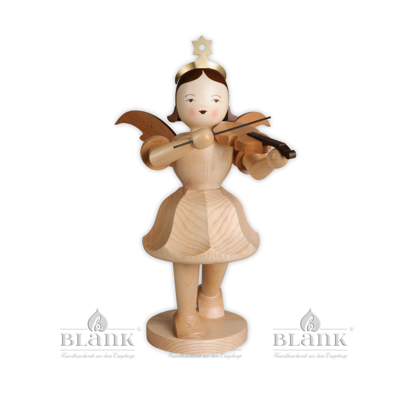 EKG 011 Angel with Short Pleated Skirt and Violin, 50 cm