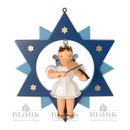 ESFM 011 Engel im Stern mit Violine, 30 cm, farbig