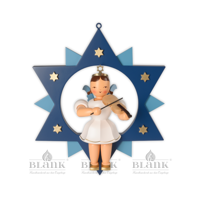 ESFM 011 Angel in a Star with Violin, 30 cm, coloured