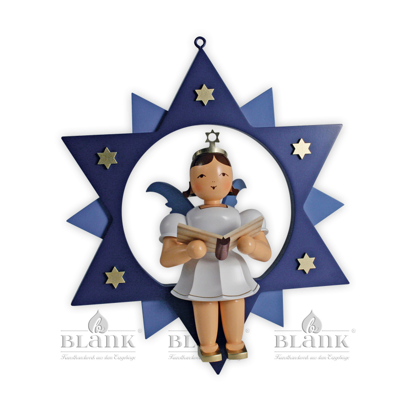 ESFM 019 Angel in a Star Singer, 30 cm, coloured